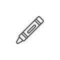 Crayon pencil line icon