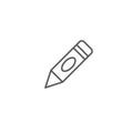Crayon pencil vector icon symbol isolated on white background