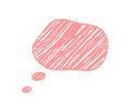 Crayon Squiggle Speech Bubble Sketch Royalty Free Stock Photo