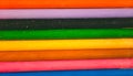 Crayon tips close-up. Shallow depth of field for dreamy impressional feel. Rainbow crayons