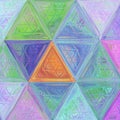 Pastel crayon triangle pattern in sweet colors