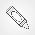 Crayon vector icon sign symbol Royalty Free Stock Photo