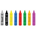 Crayons aligned horizontally Royalty Free Stock Photo