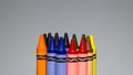 Crayons with background white Royalty Free Stock Photo