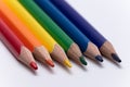 Crayons colored pencil in different colors crayon pen colors of rainbow