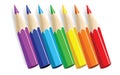 Crayons Colorful pencils vector