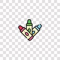 crayons icon sign and symbol. crayons color icon for website design and mobile app development. Simple Element from kindergarten