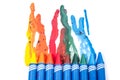 Crayons melted art Royalty Free Stock Photo