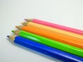 Crayons on a white background. Royalty Free Stock Photo
