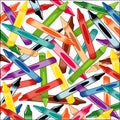 Crayons, White Background, Square