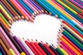 Crayons and the white heart