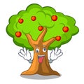 Crazy apple tree in agriculture the cartoon Royalty Free Stock Photo