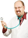 Crazy bald-headed Doctor Royalty Free Stock Photo