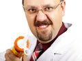 Crazy bald-headed Doctor Royalty Free Stock Photo