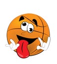 Crazy Basketball ball cartoon