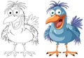 Crazy Bird Cartoon Royalty Free Stock Photo