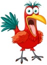 Crazy Bird Cartoon Royalty Free Stock Photo