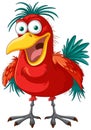 Crazy Bird Cartoon Royalty Free Stock Photo