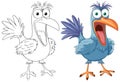 Crazy Bird Cartoon Royalty Free Stock Photo