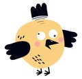 Crazy bird, icon Royalty Free Stock Photo