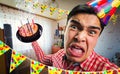 Crazy birthday boy Royalty Free Stock Photo