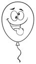 Crazy Black And White Balloon Cartoon Mascot Character