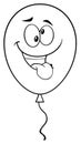 Crazy Black And White Balloon Cartoon Mascot Character.