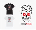 Crazy brain design for t-shirt