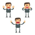 Crazy cartoon businessman Royalty Free Stock Photo
