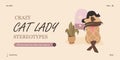 Crazy Cat Lady Banner Template