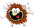 Crazy cat scare cartoon - vector illustration Royalty Free Stock Photo