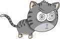 Crazy Cat Vector Royalty Free Stock Photo