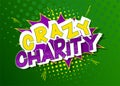 Crazy Charity - Comic book, cartoon words