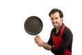 Crazy chef pan Royalty Free Stock Photo