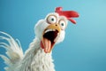 crazy chicken, AI generated Royalty Free Stock Photo
