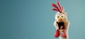 crazy chicken, AI generated Royalty Free Stock Photo