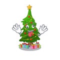 Crazy christmas tree toy shaped a character