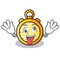 Crazy chronometer character cartoon style