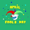 Crazy Clown Face First April Day, Fool Holiday Concept Royalty Free Stock Photo