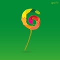 Crazy colored lollipop