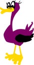 Crazy comic duck Royalty Free Stock Photo