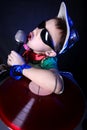 Crazy cool kid DJ Royalty Free Stock Photo