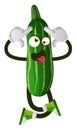 Crazy cucumber, illustration, vector