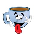 Crazy Cup of coffee cartoon