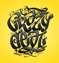 Crazy deal banner with hand drawn lettering