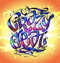 Crazy deal web banner with calligraphy lettering