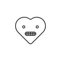 crazy drunk icon. Element of heart emoji for mobile concept and web apps illustration. Thin line icon for website design and