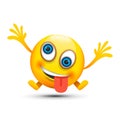 Crazy emoji Royalty Free Stock Photo