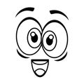 Crazy face emoticon icon Royalty Free Stock Photo