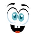 Crazy face emoticon icon Royalty Free Stock Photo